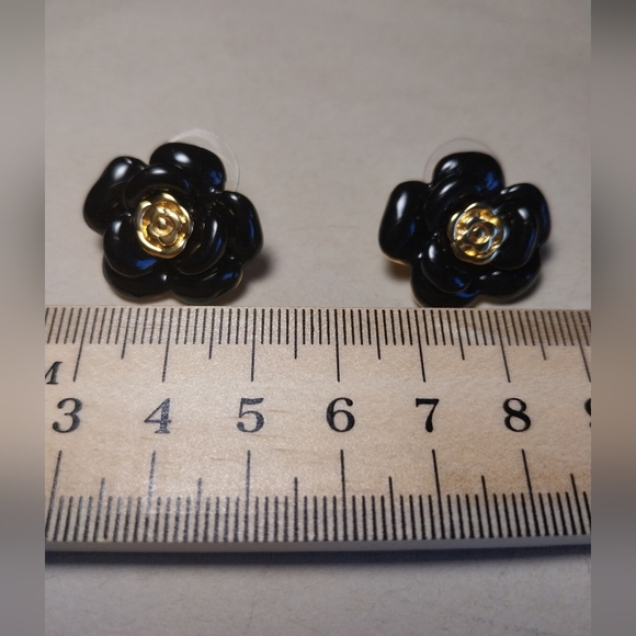 Sterling Silver Flower Earrings - Picture 2 of 15